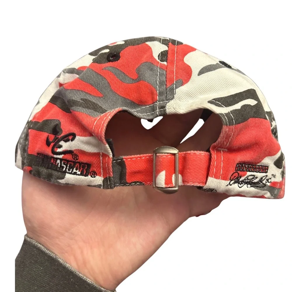Chase Authentics Dale Earnhardt Jr Budweiser NASCAR Camo Hat Red White Grey OSFM